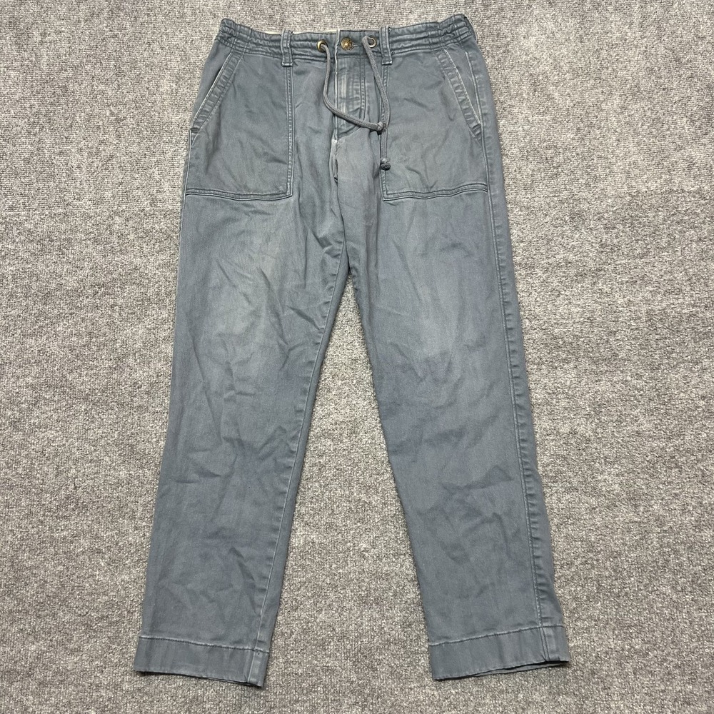 Hollister Classic Taper Chino Pants Mens 29x30 Blue Herringbone Drawstring